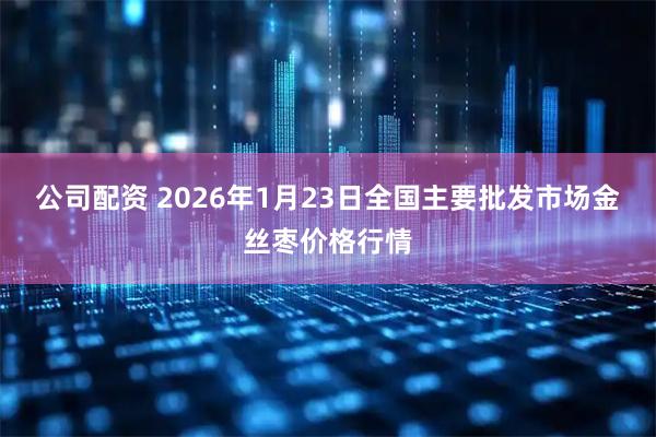 公司配资 2026年1月23日全国主要批发市场金丝枣价格行情